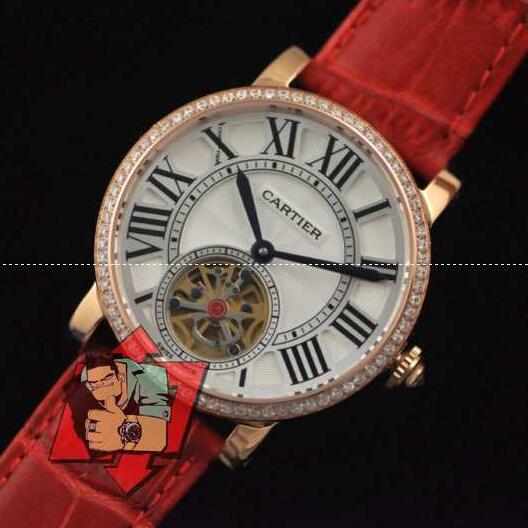機械式カルティエ コピー、 cartierのレッドレディース腕時計.