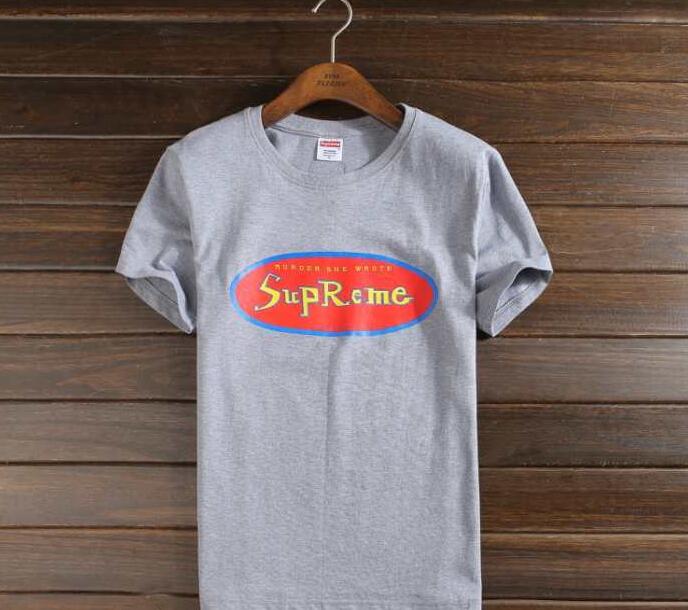 男女に人気定番なシュプリーム、Supremeの高品質な生地の黒、白、灰色の3色メンズ、レディース半袖Tシャツ.