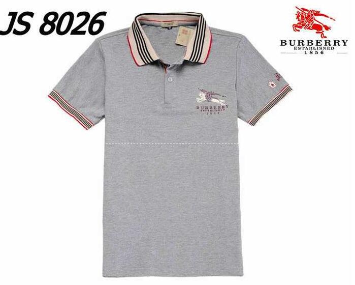 王道中のバーバリー、Burberryの高評価の灰色メンズ半袖Tシャツ.
