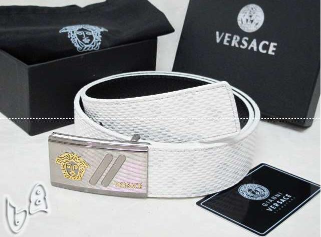 4巻き長さのVersace アウトレット 超激得新作のヴェルサーチ 偽物 ホワイトベルト メンズ.