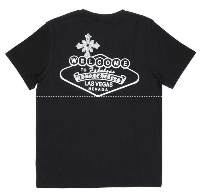 クロムハーツ シャツ コピー chrome hearts ロゴ付き お買い得高品質の100％棉コットン ブラックメンズ 半袖tシャツ.