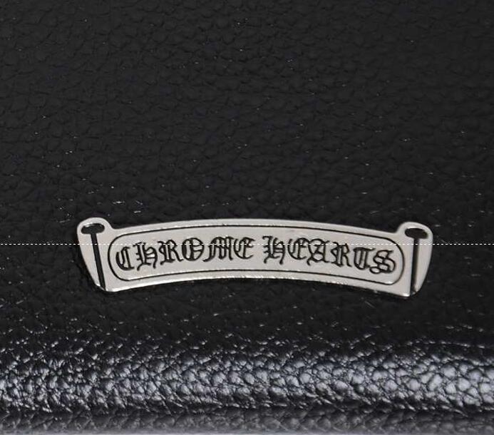クロスボタン クロム ハーツ 財布 コピー お得100%新品のchrome hearts ブラック ウェーブウォレット ヘビーレザー メンズ長財布.