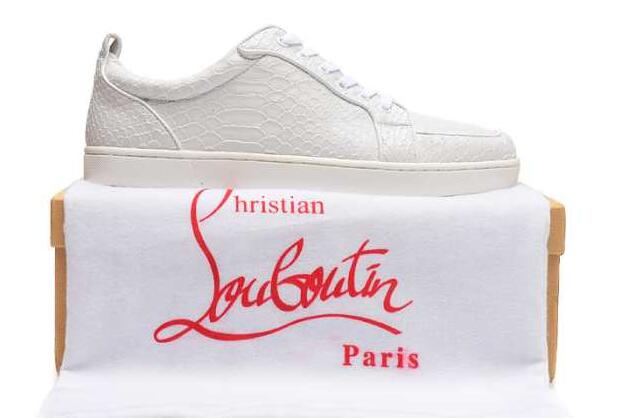 大人気なクリスチャンルブタン スニーカー メンズ christian louboutin 白レザー ハイカット スポーツ靴.