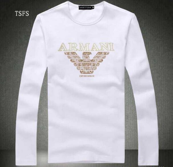 夏のキラーモデル　ARMANIアルマーニ コピー 服 万能の長袖Tシャツ ブラックとホワイト