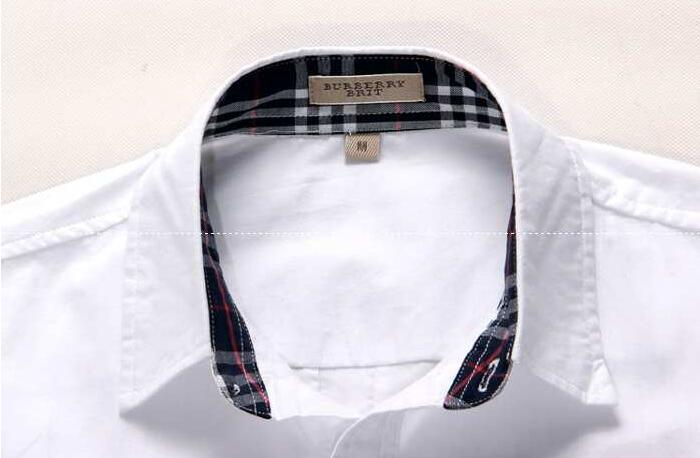 数量限定お買い得のバーバリー シャツ 値段 メンズ ボタン シャツ 長袖 burberry 白 灰色と浅青の3色 メンズビジネスポロシャツ.