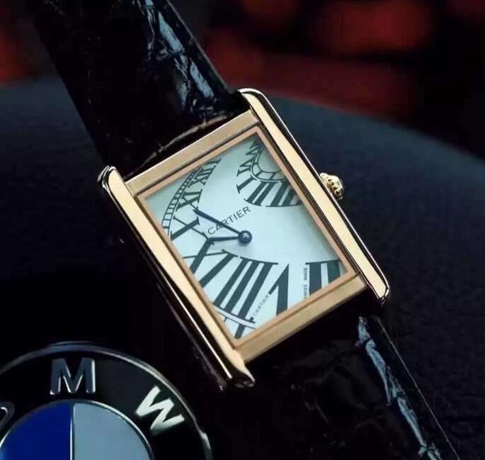 人気セール格安 カルティエ 時計 アンティーク レディースウォッチ cartier w5200003 シルバー ゴールドとブラック.