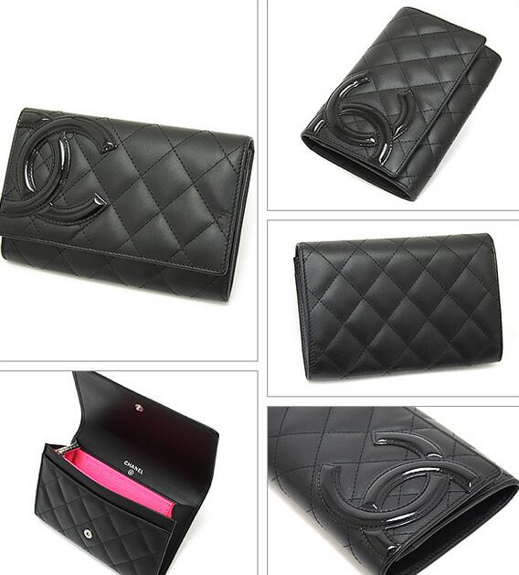 CHANEL レディース長財布 シャネル カンボンライン三つ折りワォレット a46645 