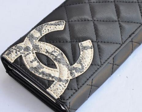 シャネル財布コピー chanel レディース長財布 カンボンライン三つ折り長財布