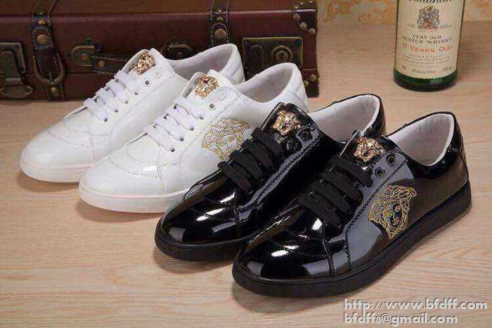 ヴェルサーチ メンズ versace メンズスニーカー 男性靴 ジェットブラック/ホワイト