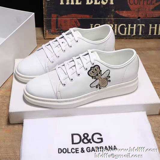DOLCE&GABBANA 男性靴 ドルガバ偽物 メンズスニーカー ブラック/ホワイト