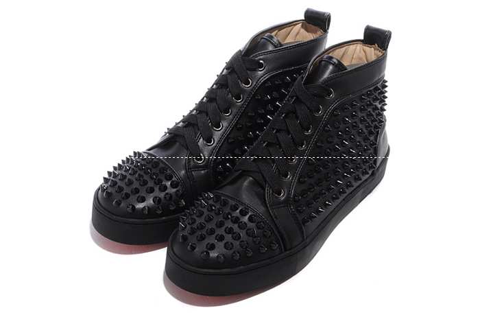 Christian louboutinクリスチャンルブタンlouis spikes flat スパイク 1101083-b049-1718awビジネスシューズ靴 ブラック スニーカー