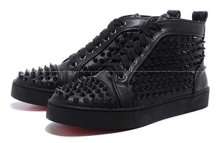 Christian louboutinクリスチャンルブタンlouis spikes flat スパイク 1101083-b049-1718awビジネスシューズ靴 ブラック スニーカー