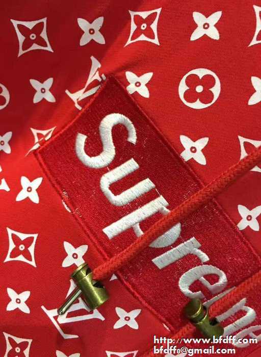 大人のおしゃれにシュプリームLOUIS vuitton × supreme box logo hooded sweatshirtレッドパーカー激安フード付き