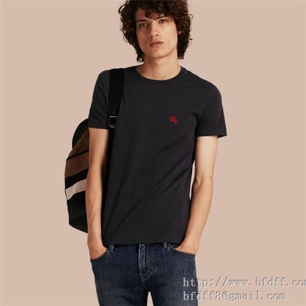 大人キレイに仕立てる半袖Tシャツ 17春夏3色可選 burberry バーバリー3965066男性ｔシャツ偽物