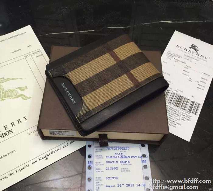 2017秋冬物 バーバリーhipfoldメンズ財布コピー burberry 肌触りの気持ちい 二つ折り財布 3色可選