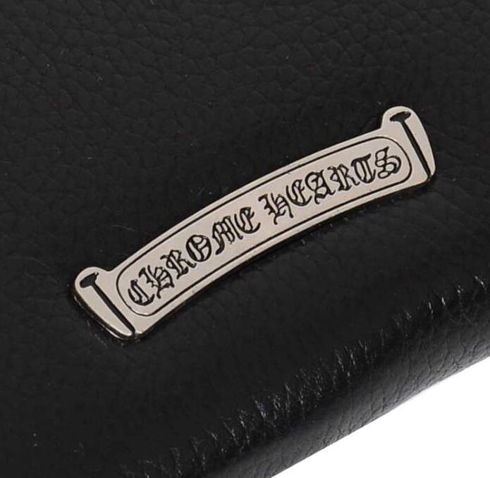 お得セール クロムハーツ chrome hearts レザー クロス 財布 小物入れ ポシェット ブラック.