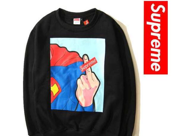 SUPREME シュプリーム パーカー 17aw スウェット ロゴ プルオーバー プルパーカー メンズ ブラック.