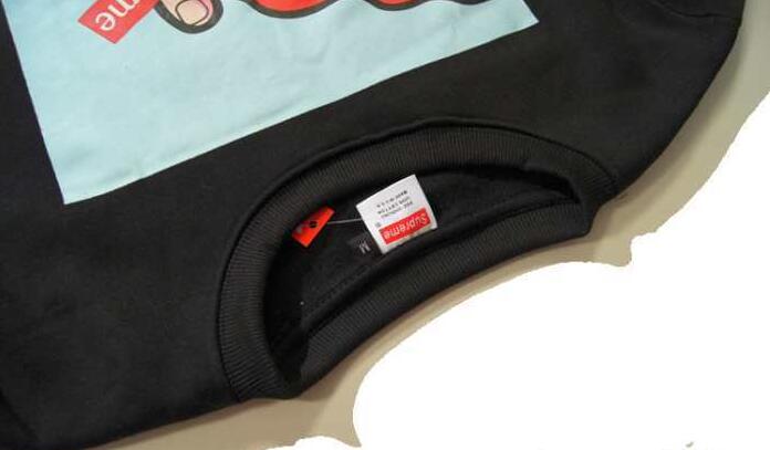 SUPREME シュプリーム パーカー 17aw スウェット ロゴ プルオーバー プルパーカー メンズ ブラック.