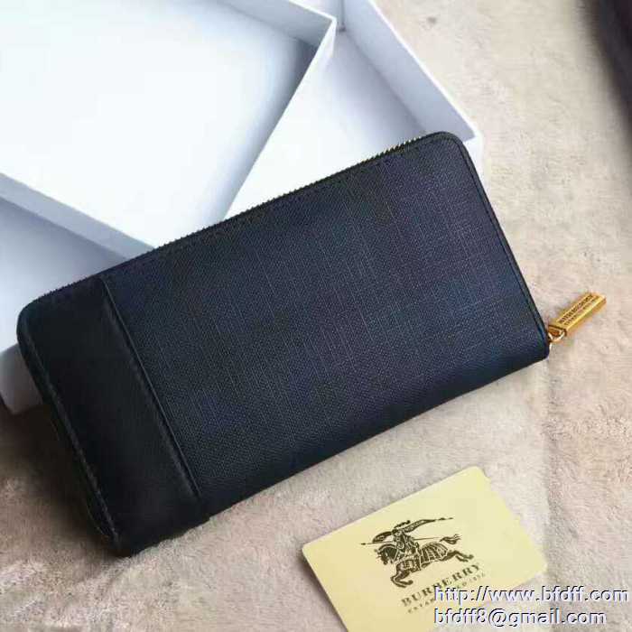 新作入荷100%新品2017高級な印象 burberry バーバリーコピー3996189 4100b 長財布 チェック メンズ財布 ネイビー