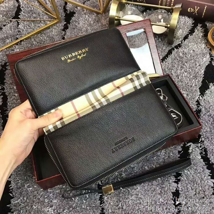 希少価値大！2017人気定番最新作 burberry バーバリー偽物長財布elmore / 39753341メンズ財布ラウンドファスナー財布