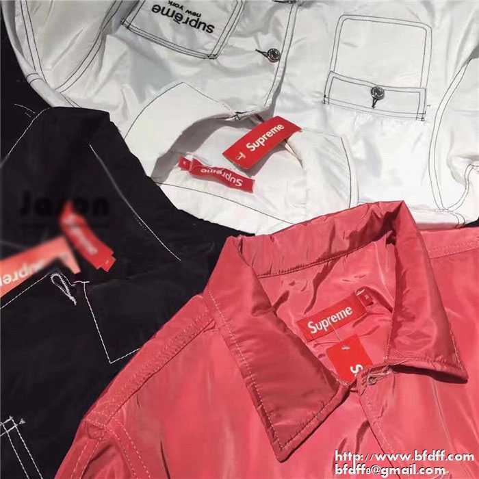 欧米風Supremeシュプリーム偽物通販ジャケット4つポケットが付き ボタン開閉式パーカー ホワイト 3色メンズ長袖ジャケット