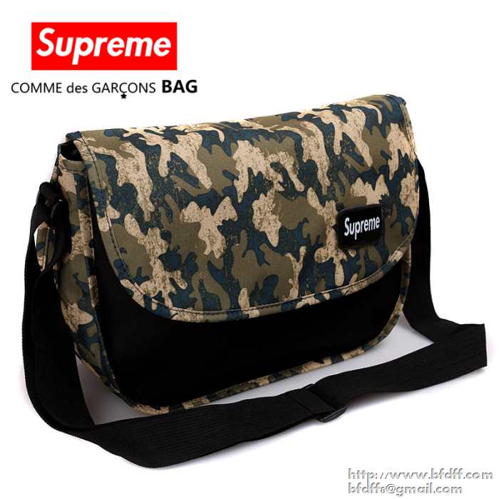 上質シュプリームショルダーバッグカモフラージュナイロンフラップSUPREME box logo 多色可選