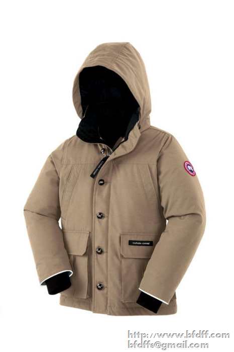 厳しい寒さに耐えるCanada gooseカナダグース偽物通販 ダウンコート 子供用ダウンジャケット 赤色 フード付き 4色可選 