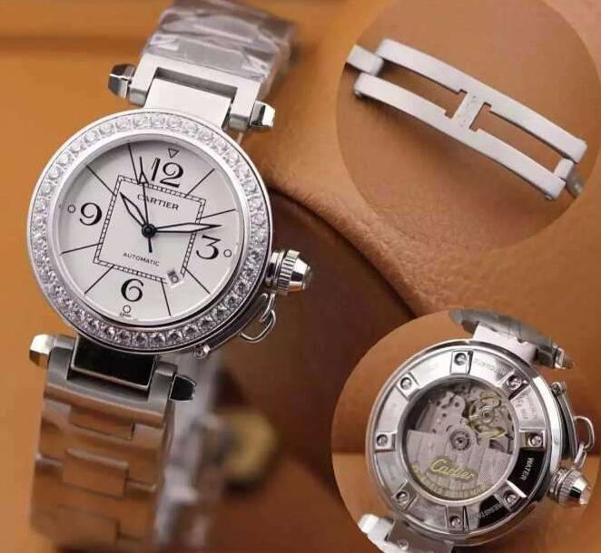 高品質上品 cartier カルティエ 腕時計偽物 w31093m7 レディース 手巻き時計コピー シルバー ウオッチ