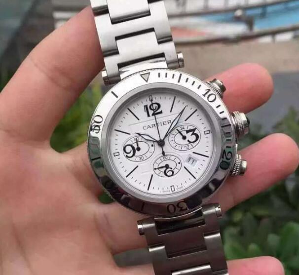 防水性能CARTIER　カルティエ　 パシャ シータイマーXL クロノグラフ W31088U2 メンズ腕時計