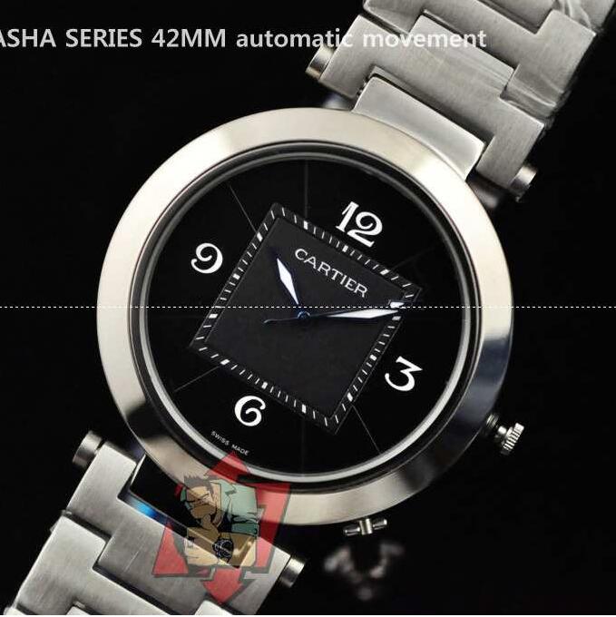 人気通販Cartier カルティエ 偽物w31043m7腕時計 黒文字盤 シルバー ウォッチ メンズ 時計