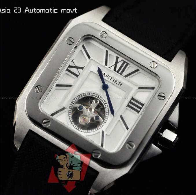 機能性いいCartierカルティエ 時計 コピー メンズ腕時計ブラック 半自動卷 クオーツ ウォッチ