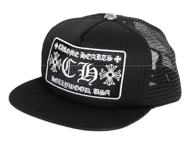 Chrome hearts クロムハーツ偽物【trucker cap/トラッカーキャップ】chプラスパッチ クロムハーツ メッシュメンズ帽子 ベースボールキャップ 