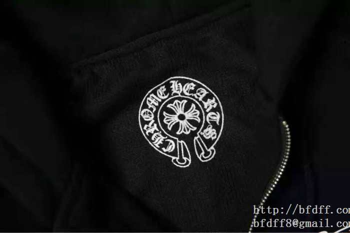 大人気CHROME hearts クロムハーツスーパーコピーパーカー ファスナー仕様 ブルゾン フード付き 男女兼用パーカー ブラック