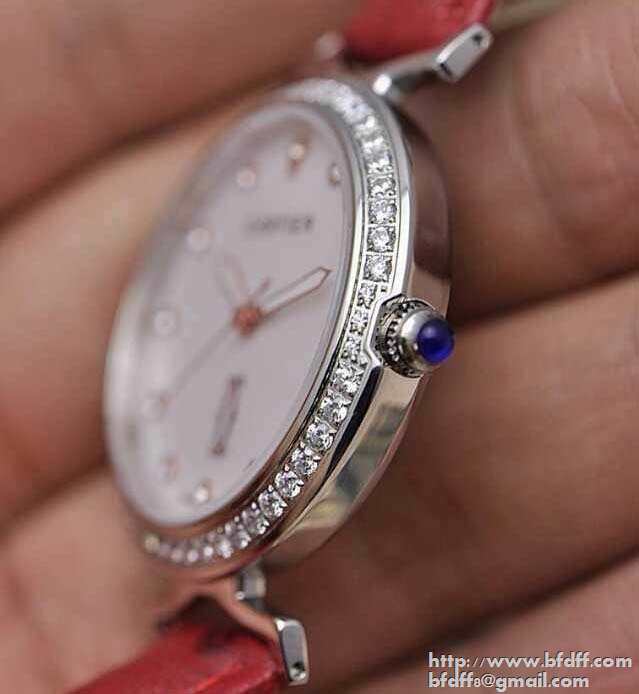 人気目玉商品CARTIER カルティエ時計 コピーレディース サファイヤクリスタル風防 腕時計 赤色 6色可選