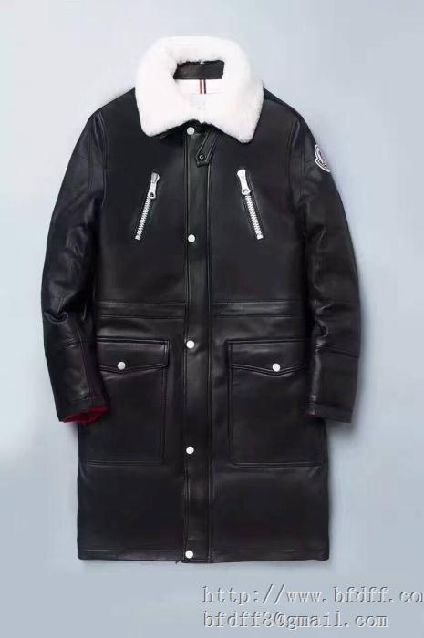 高レベルの保温性MONCLER モンクレールダウンメンズ ダウンジャケット偽物 革ジャケット ダウンコート