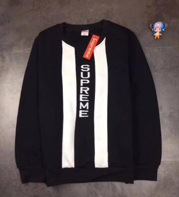 トレンドなシュプリームスウェットトレーナーパーカー刺繍ロゴSUPREME vertical logo panel crewneck 2色可選