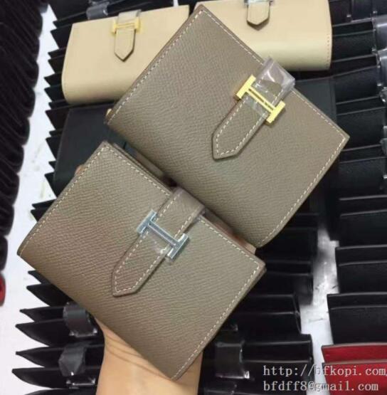 上質なエルメス財布二つ折りミニ財布 hermes 札入れフラップウォレットプレゼント4色可選 