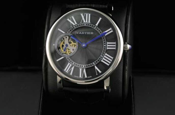 限定セール新品CARTIERカルティエ時計コピー通販 自動巻き機械式 メンズ腕時計 レザーベルト ブラック文字盤
