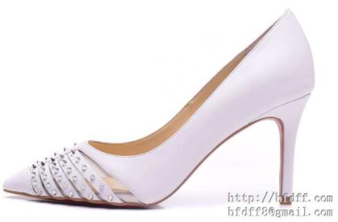 爽やかなルブタンパンプスコピースパイクスパンプスCHRISTIAN louboutinハイヒールolオフィスホワイト