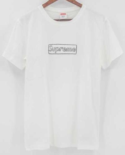 シンプルなシュプリームボックスロゴ半袖ＴシャツSUPREMEプリントクールネックインナー2色可選