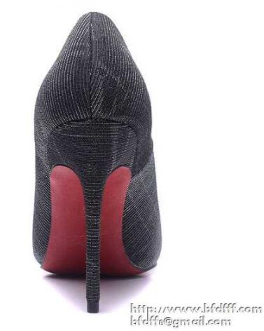 エレガントなルブタン靴レディースCHRISTIAN louboutinハイヒールパンプス通勤グレー