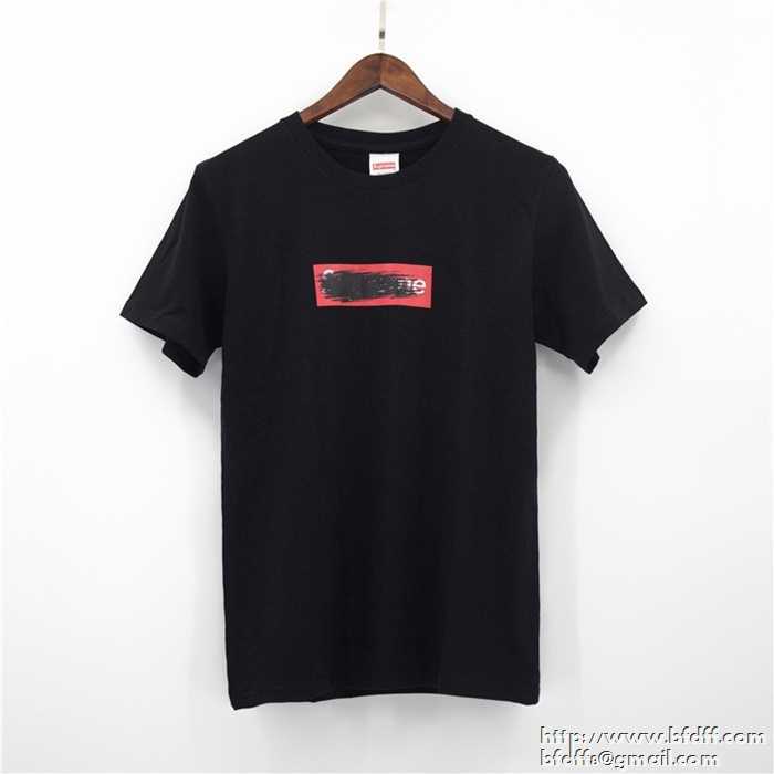 超激得新作登場Supremeシュプリーム ｔシャツ通販 スーパーコピー 棉素材 ボックスロゴ付き 男女兼用半袖シャツ ブラック ホワイト