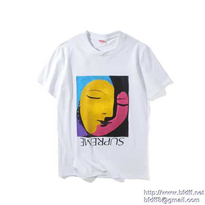 大人気再登場17ssシュプリームSupreme tシャツ コピー abstrct 半袖tシャツ 男女兼用 ホワイト ブラック ピンク 3色可選 