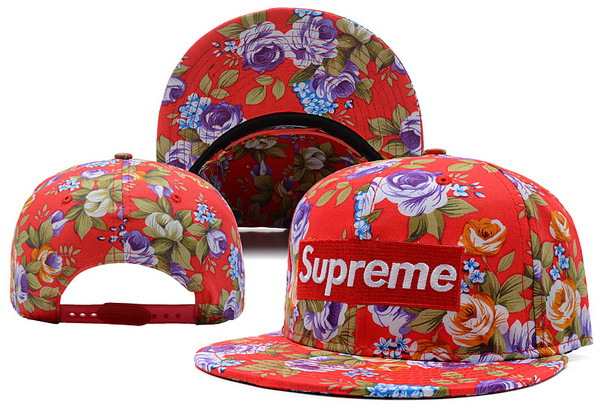 SUPREMEシュプリーム偽物通販キャップ ボックスロゴ付き 花のベースボールキャップ 赤色