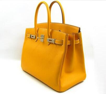 大人気 エルメス バーキン レディースハンドバッグ hermes birkin bag シルバー金具 イエロー