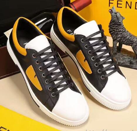 トレンド fendi スニーカーメンズ フェンディ モンスター レザー レースアップ ローカットシューズ