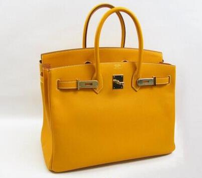 大人気 エルメス バーキン レディースハンドバッグ hermes birkin bag シルバー金具 イエロー