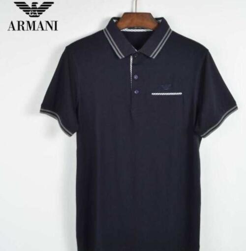 上品 armani アルマーニポロシャツメンズ 半袖 クルーネック薄手 インナートップス3色可選