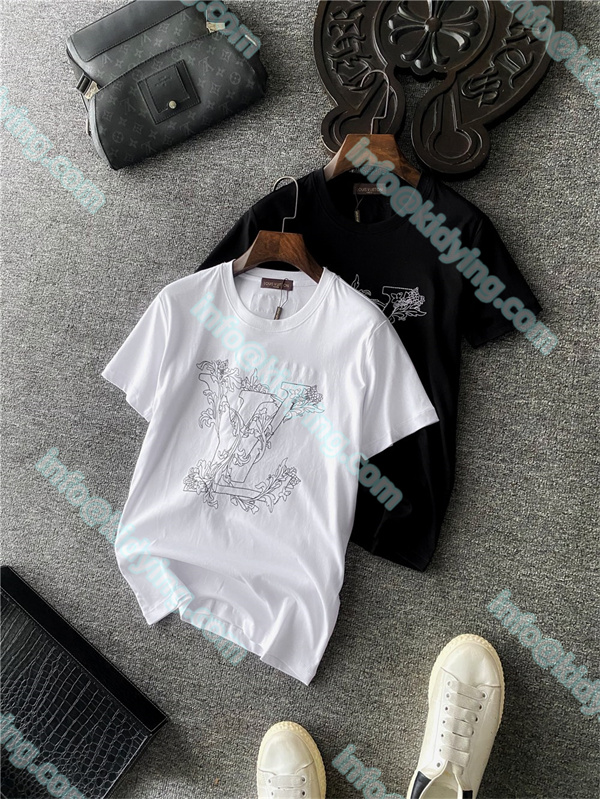 Louis Vuitton メンズ ヴィトン 激安 ｔシャツ LVロゴ スーパーコピー