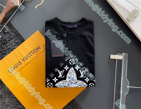 Louis Vuitton メンズ ヴィトン 激安 ｔシャツ LVロゴ スーパーコピー